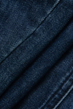 MICAS Tube Tops-Asymmetric Denim Tube Top