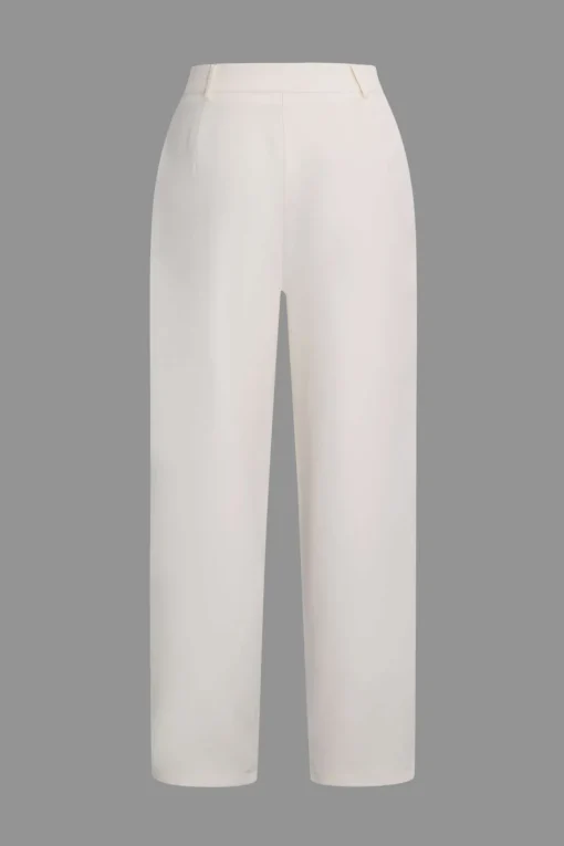 MICAS Pant Sets-Asymmetrical Blazer And Pants Set IVORY