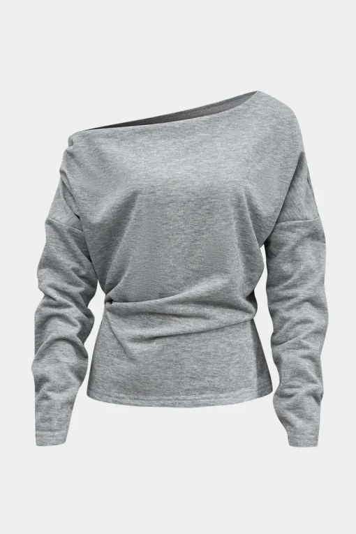 MICAS T-Shirts-Asymmetrical Long Sleeve T-Shirt
