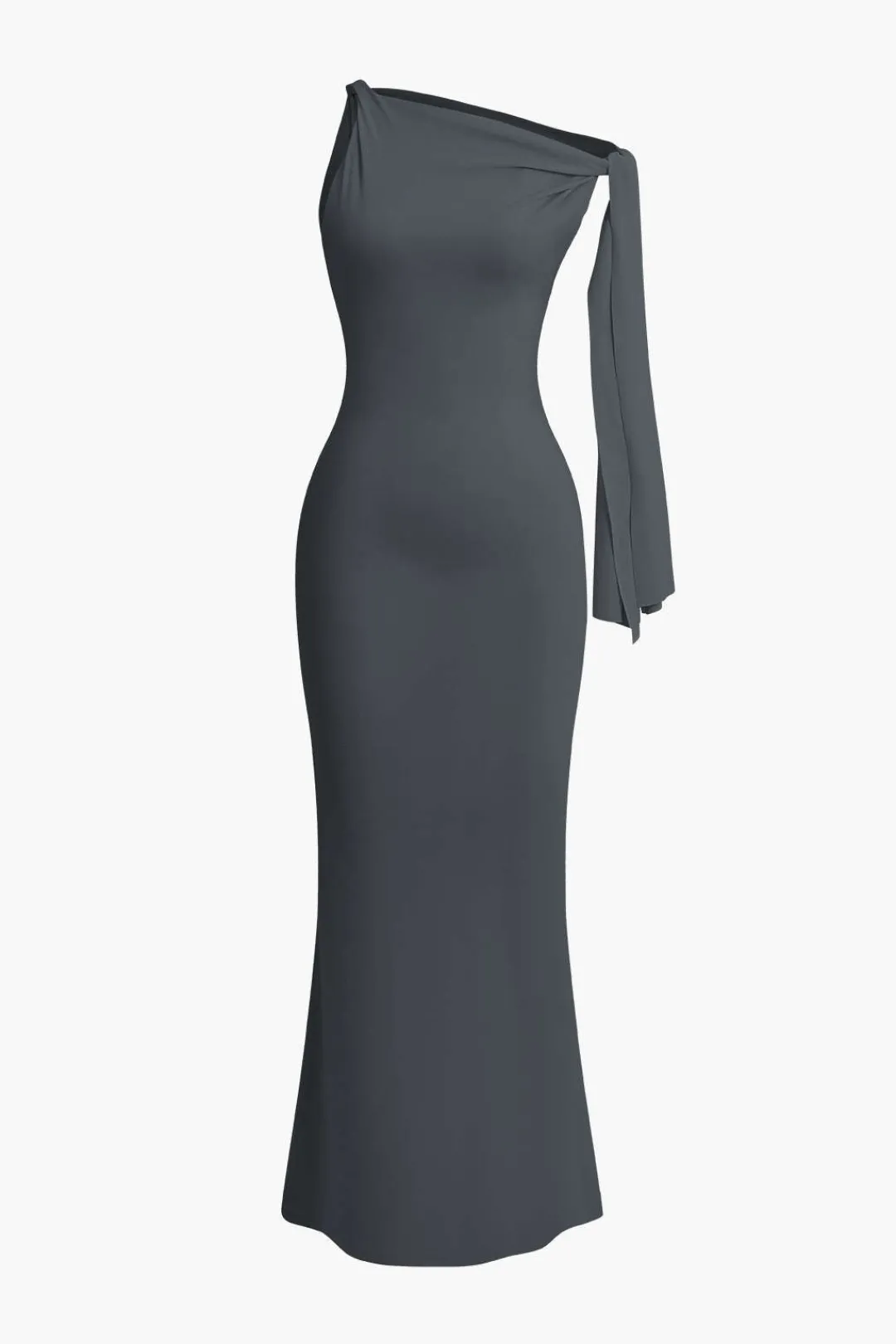 MICAS Maxi Dresses-Asymmetrical Twist Knot Mermaid Maxi Dress