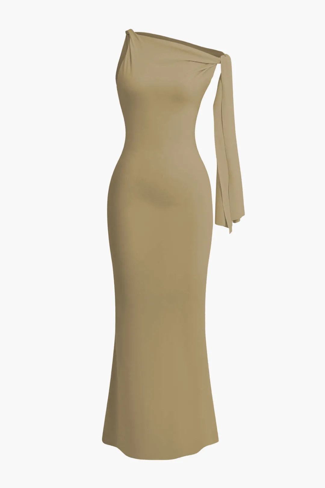 MICAS Maxi Dresses-Asymmetrical Twist Knot Mermaid Maxi Dress