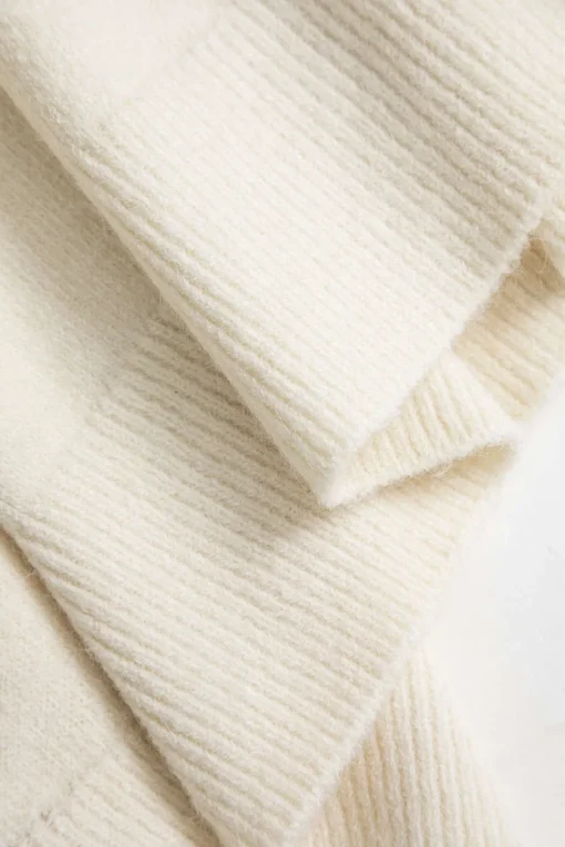 MICAS Knitwear|Knit Sets-Basic Knit V-Neck Top And Dress Set IVORY