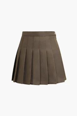 MICAS Skirts-Basic Pleated Mini Skirt