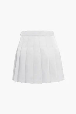 MICAS Skirts-Basic Pleated Mini Skirt