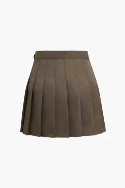 MICAS Skirts-Basic Pleated Mini Skirt