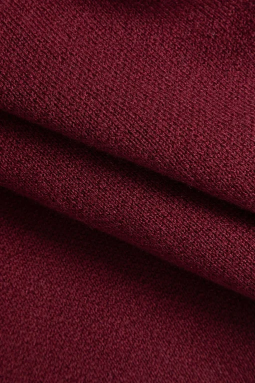 MICAS Knit Tops-Basic Solid Knit Long-Sleeve Top