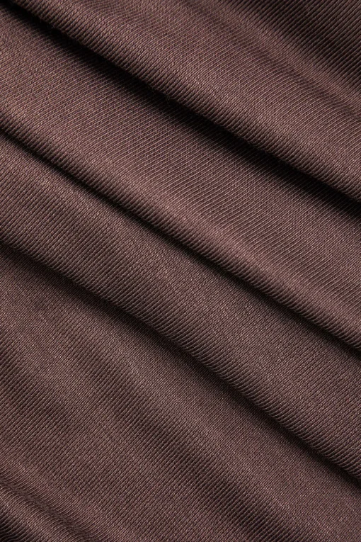 MICAS Skirts-Bead Detail Cut Out Ruched Split Maxi Skirt COFFEE