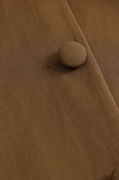 MICAS Skirt Sets-Button Detail Fake Pocket Skirt Set OLIVE