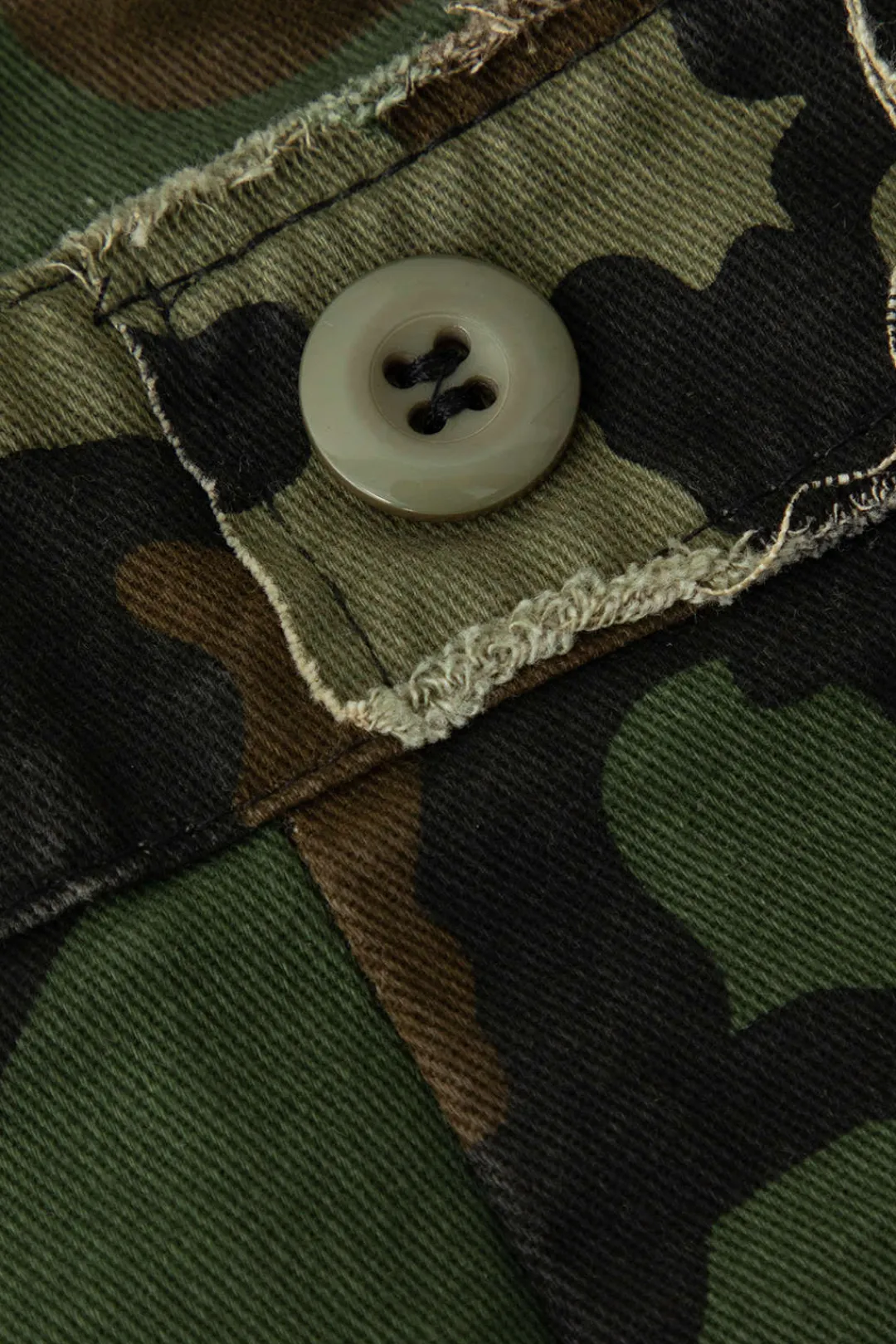 MICAS Skirts-Camo Frayed Patchwork Fringe Mini Skirt