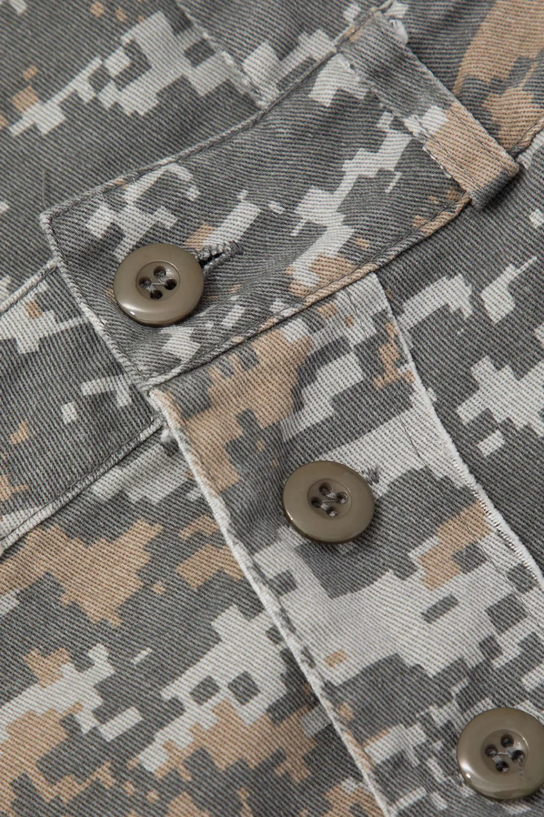 MICAS Skirts-Camo Frayed Patchwork Fringe Mini Skirt