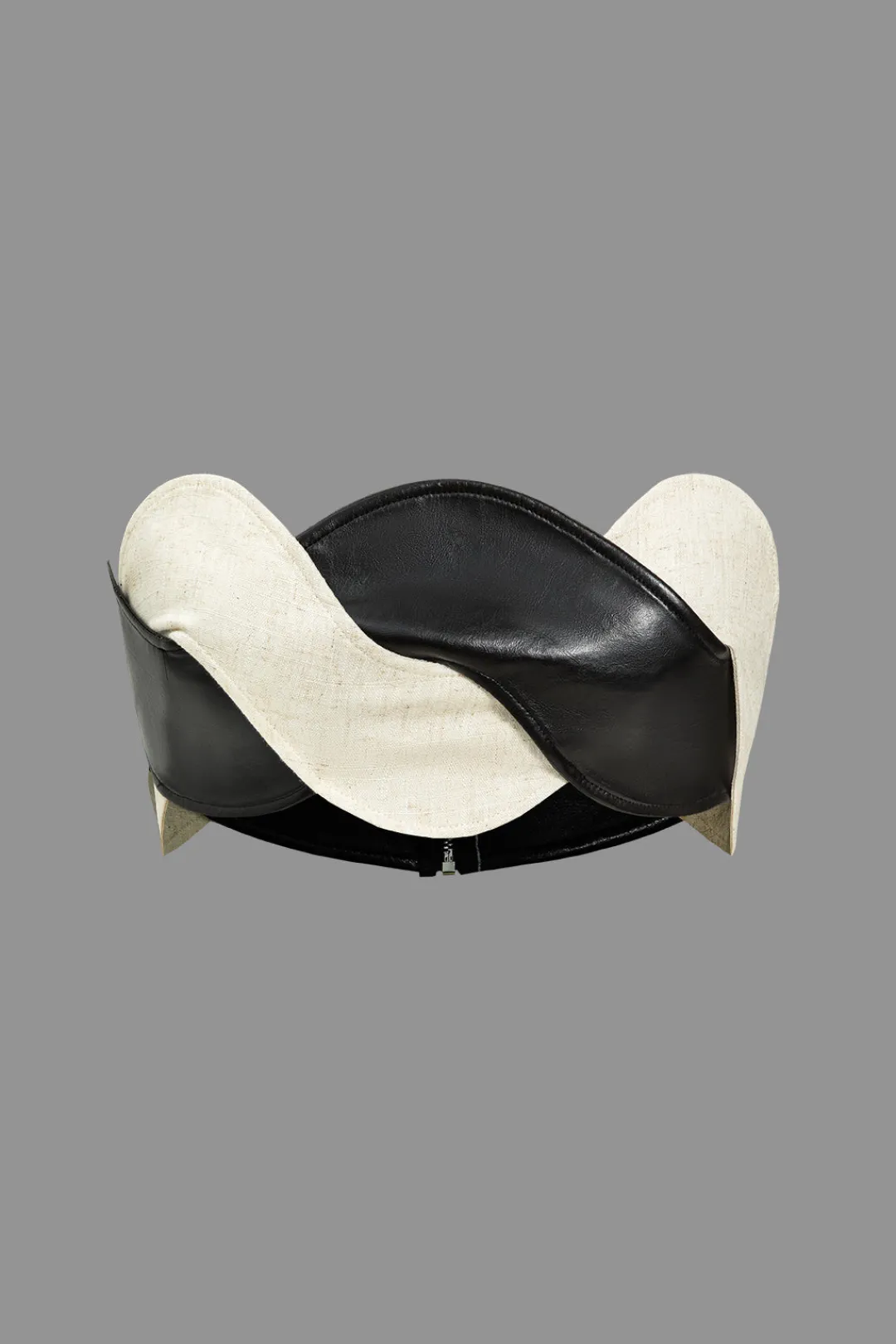 MICAS Tube Tops-Color Block Patchwork Asymmetrical Design Tube Top BEIGE