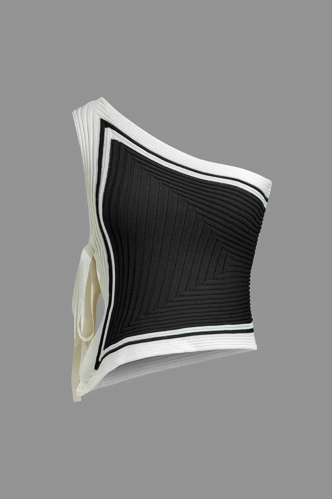 MICAS Knitwear|Vacation Sets-Color Block Print Knit Tie Side Asymmetrical Mini Skirt Set