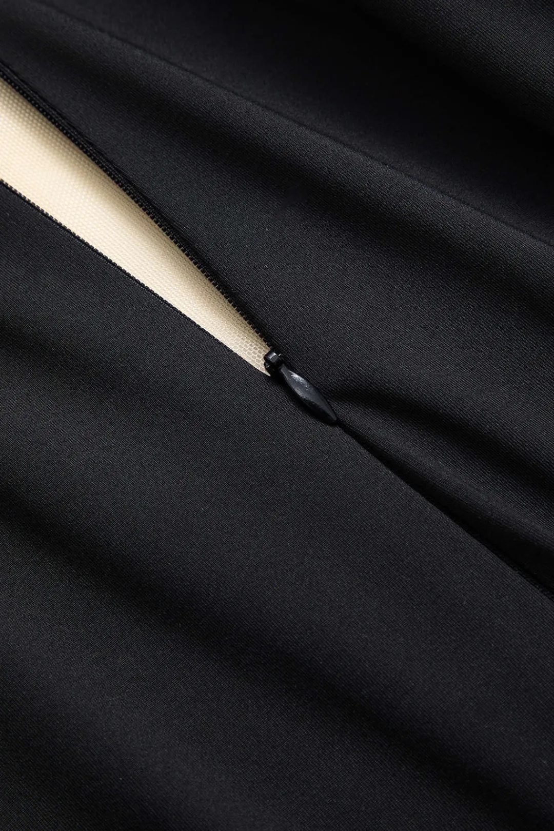 MICAS Jumpsuits & Rompers-Colorblock Patchwork High Waist Long Sleeve Jumpsuit BLACK