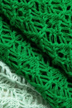 MICAS Midi Dresses-Contrast Crochet Slip Midi Dress Contrast Color