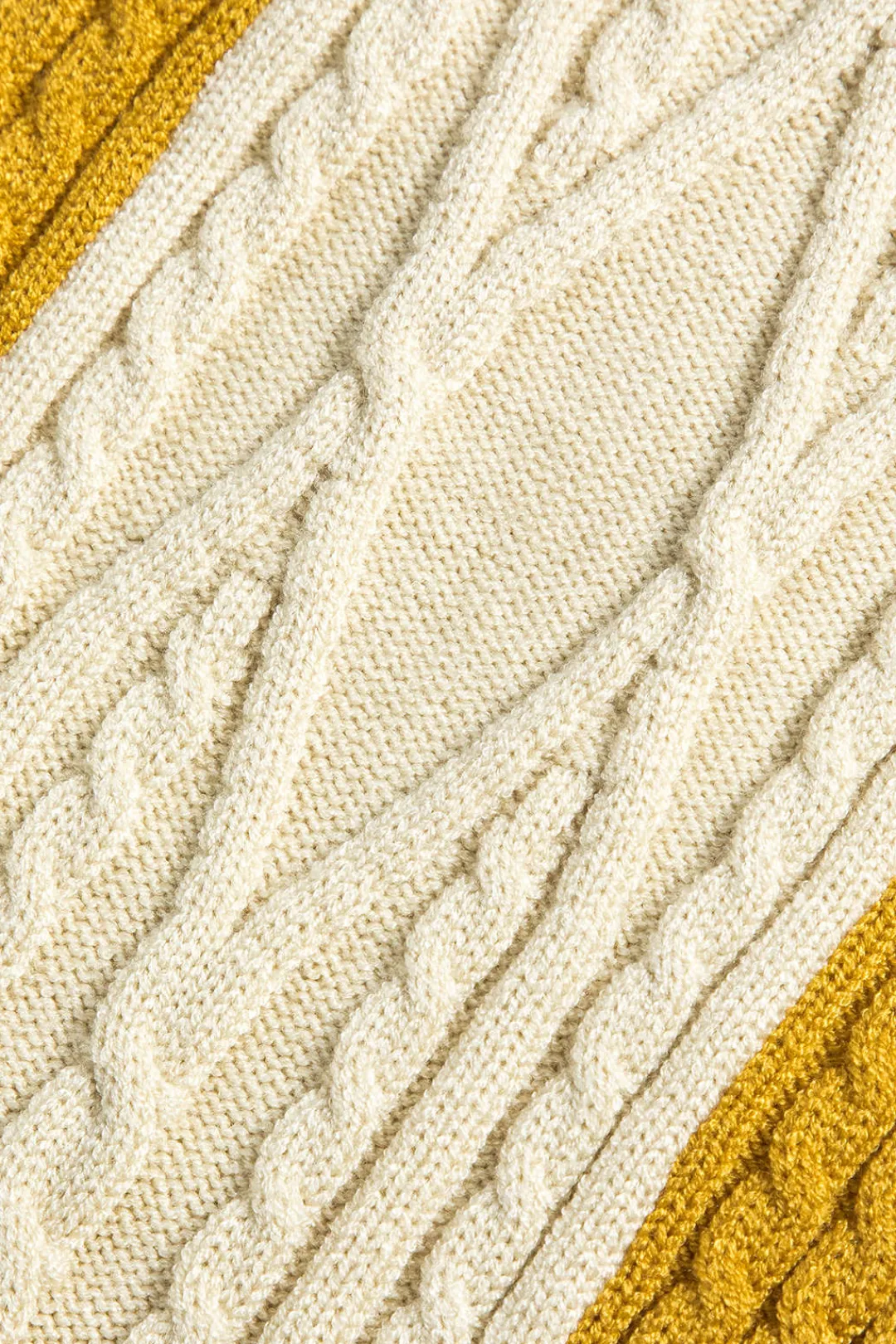 MICAS Knitwear|Skirts-Contrast Fringe Hem Knit Midi Skirt