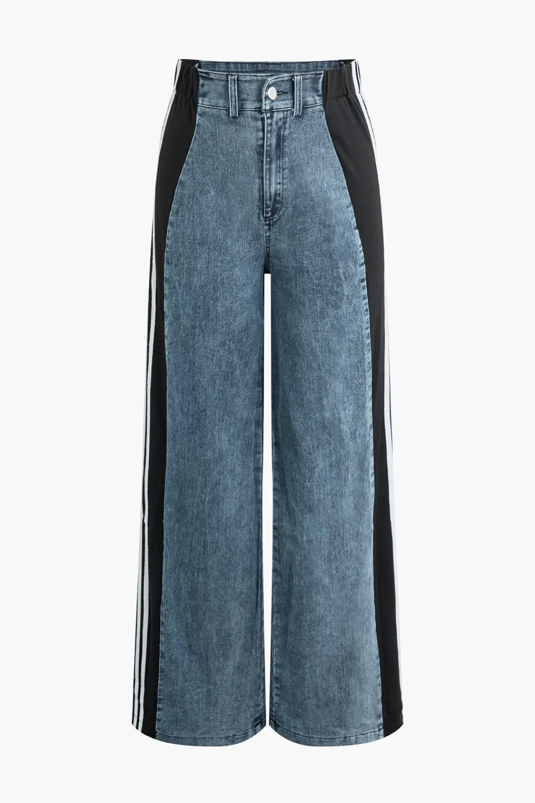 MICAS Jeans-Contrast Wide Leg Jeans Contrast Color