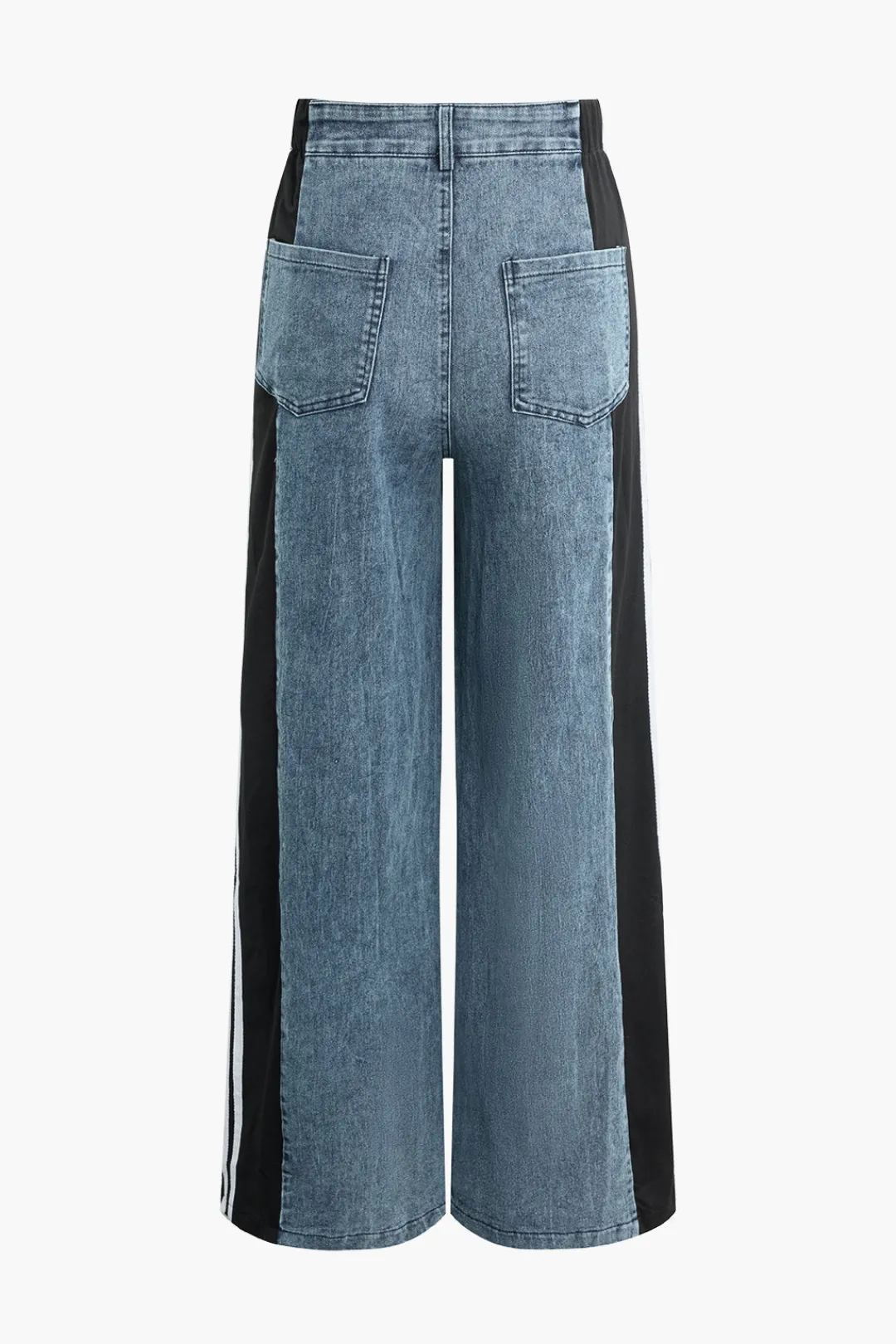 MICAS Jeans-Contrast Wide Leg Jeans Contrast Color
