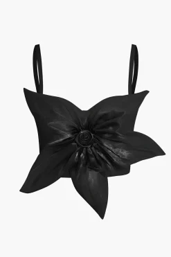 MICAS Corset & Bustier Tops-3D Floral Hook And Eye Corset Top