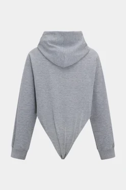MICAS Pant Sets-Drawstrings Hooded Long-Sleeve Top And Trousers Set GRAY