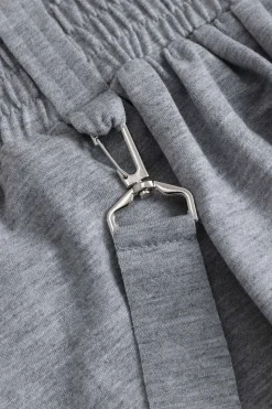 MICAS Pant Sets-Drawstrings Hooded Long-Sleeve Top And Trousers Set GRAY