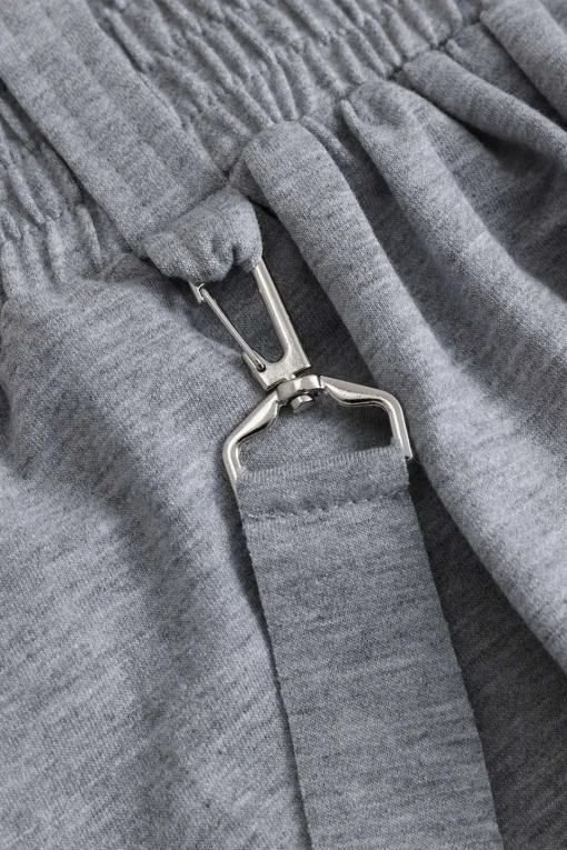 MICAS Pant Sets-Drawstrings Hooded Long-Sleeve Top And Trousers Set GRAY
