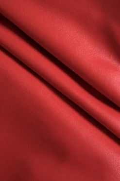 MICAS Outerwear|Outerwear-Faux Leather Crop Jacket RED