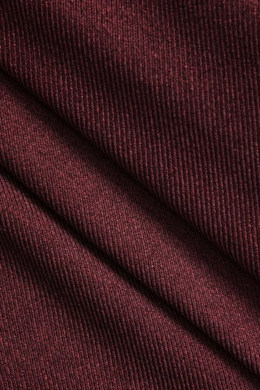 MICAS Skirts-Faux Leather Patchwork Mini Skirt BURGUNDY
