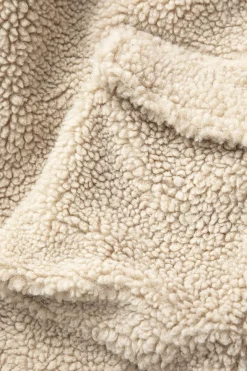 MICAS Pant Sets-Fleece Collar Flap Pocket Zip Up Long Sleeve Top And Straight Leg Cargo Pants Set