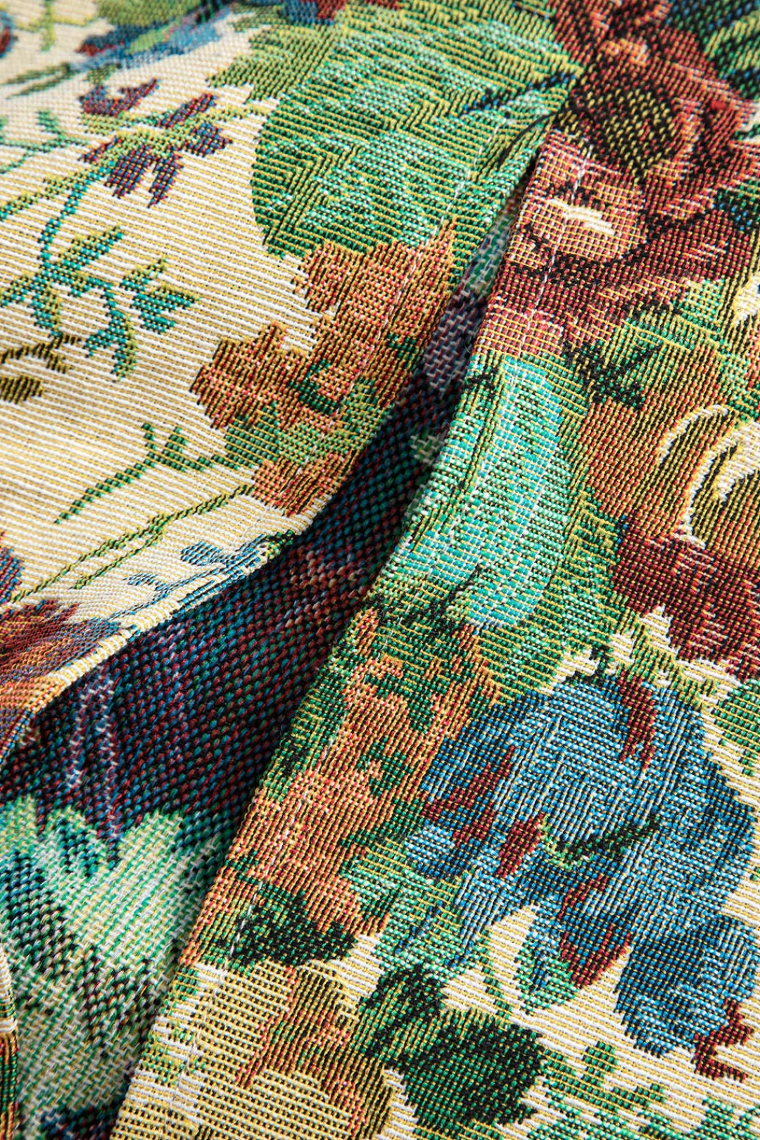 MICAS Skirts-Floral Fringe Zipper Skirt MULTICOLOR