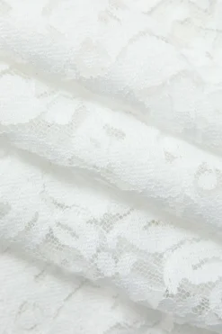 MICAS Maxi Dresses-Floral Lace Tie Back Slit Maxi Dress