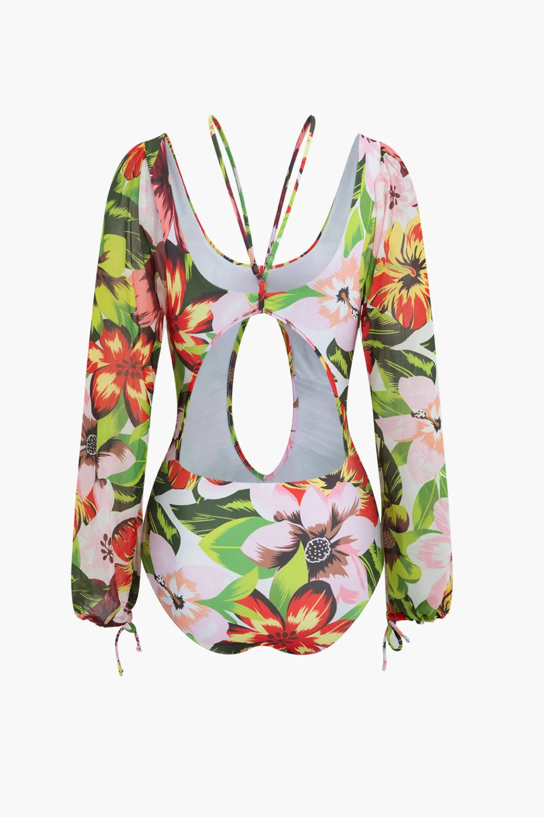 MICAS Swimwear-Floral Print Cut Out Tummy Control One-Piece Swimsuit MULTICOLOR