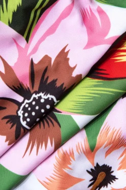 MICAS Swimwear-Floral Print Cut Out Tummy Control One-Piece Swimsuit MULTICOLOR