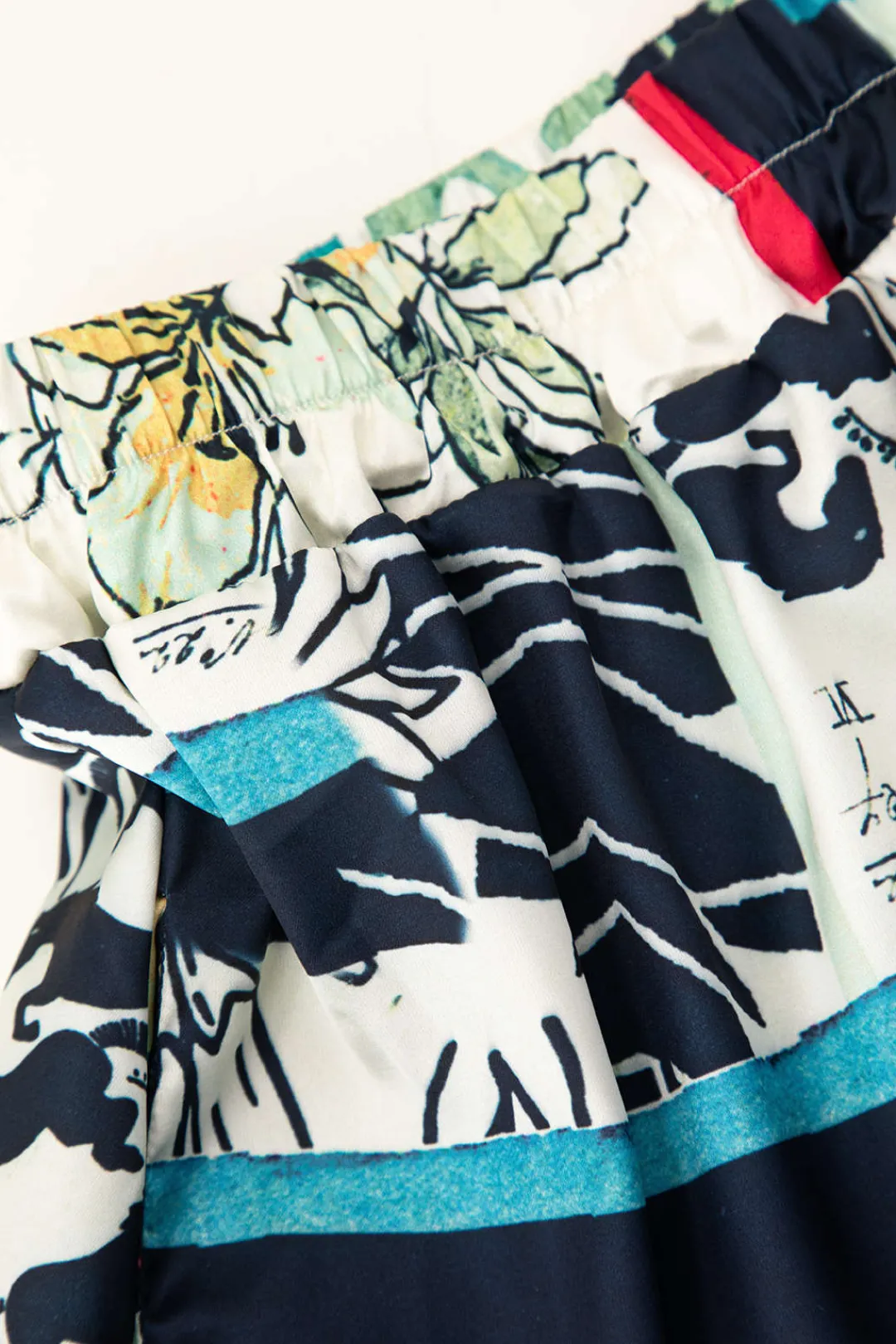 MICAS Pants-Floral Print High Waisted Straight Leg Pants