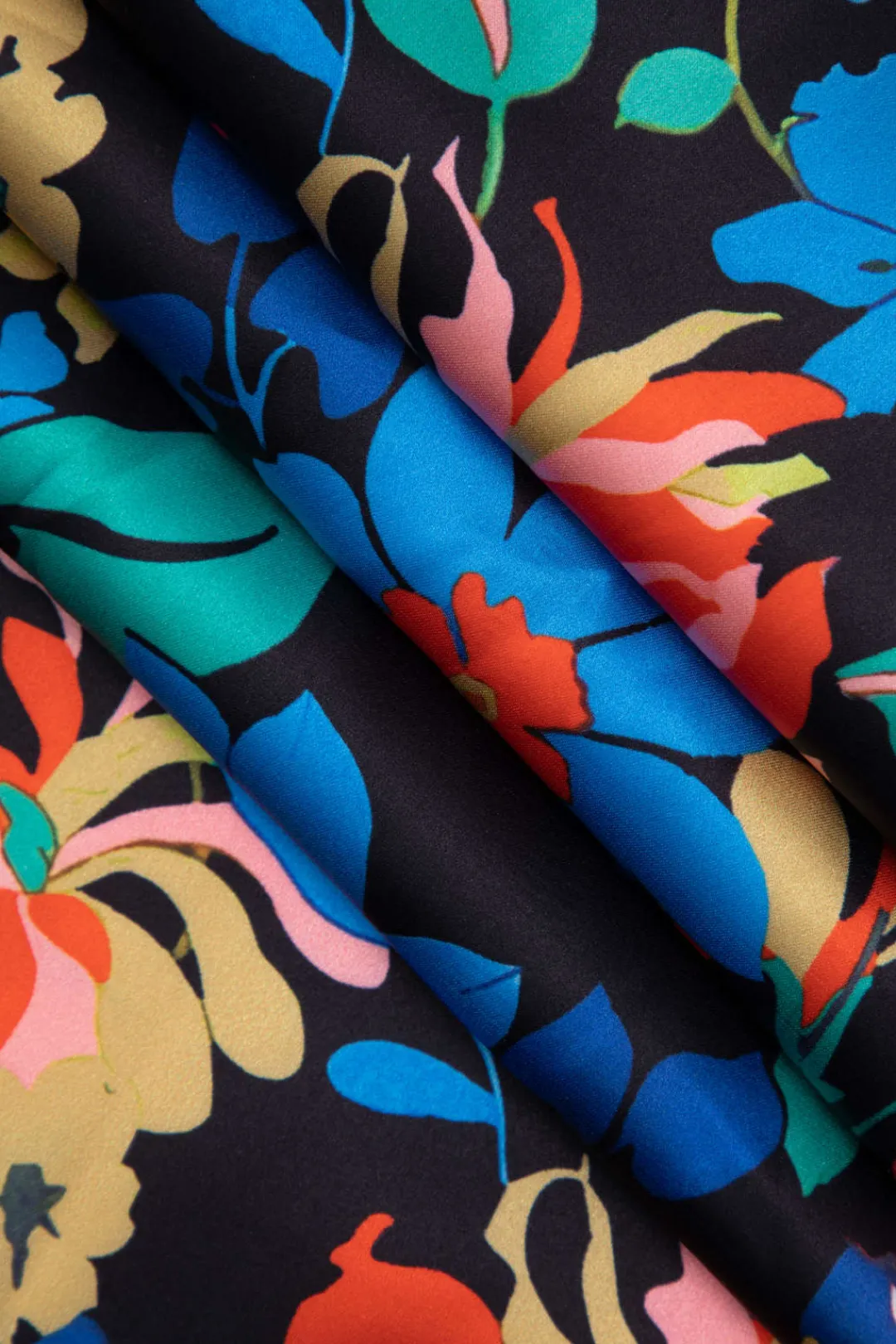 MICAS Maxi Dresses-Floral Print Lace Trim V-neck Maxi Dress MULTICOLOR