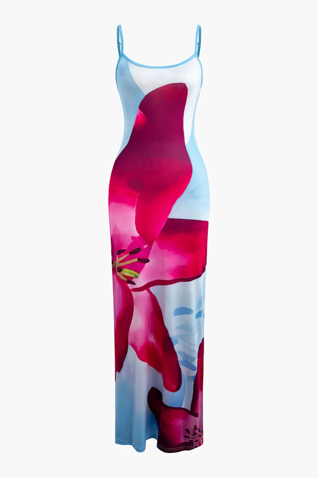 MICAS Maxi Dresses-Floral Print Slip Maxi Dress