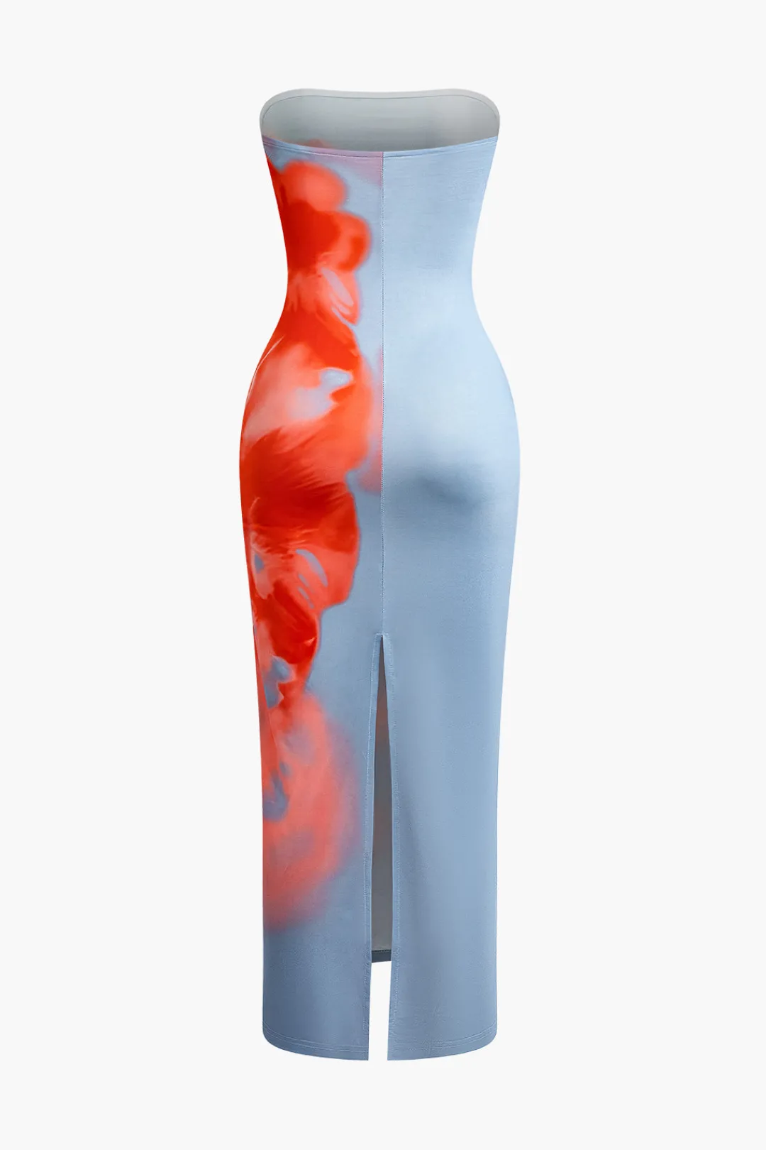 MICAS Maxi Dresses-Flower Print Slit Maxi Dress