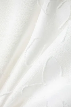 MICAS Maxi Dresses-Flower Textured Braided Tie Back Slip Maxi Dress WHITE