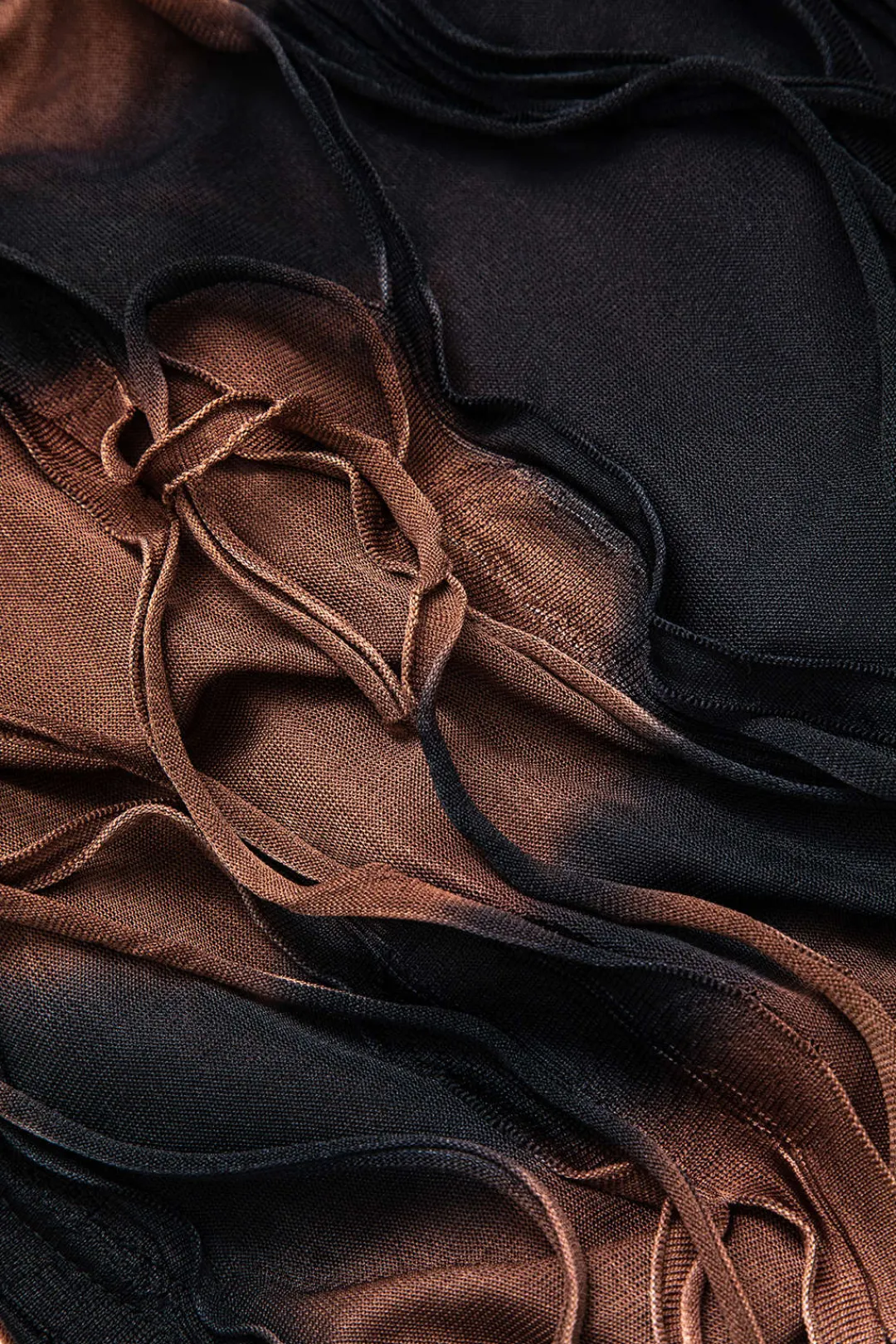 MICAS Mini Dresses-Halter Backless Distressed Mini Dress