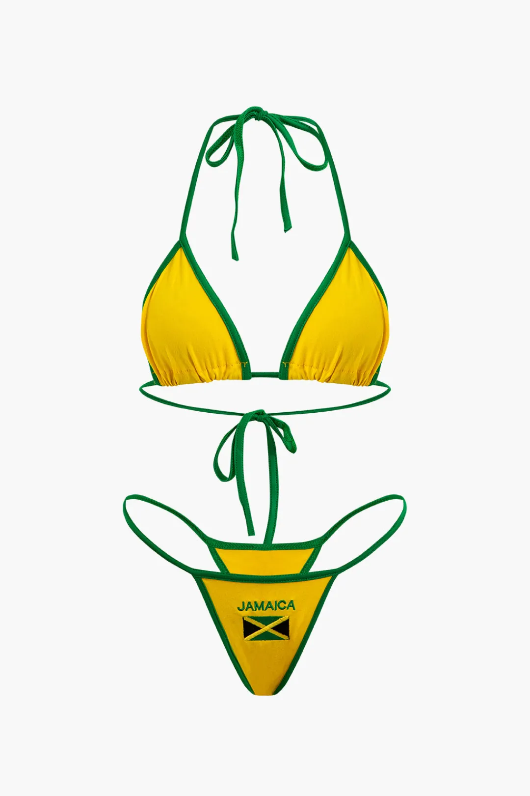 MICAS Swimwear|Vacation Sets-JAMAICA Embroidered Contrast Bikini Set