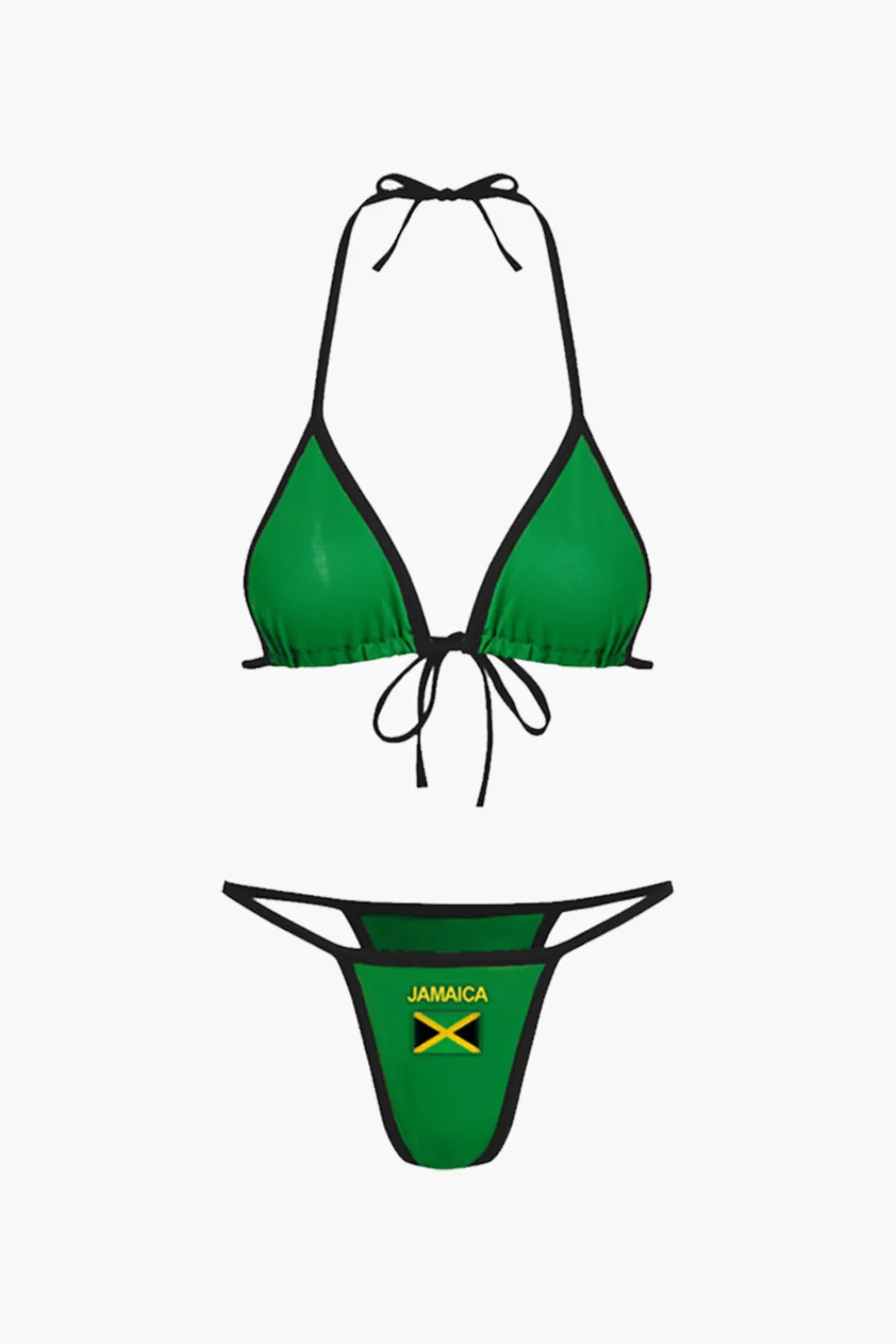 MICAS Swimwear|Vacation Sets-JAMAICA Embroidered Contrast Bikini Set