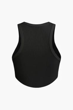 MICAS Tank Tops & Cami-Letter Print Crop Tank Top