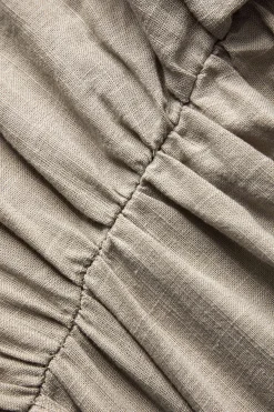 MICAS Tank Tops & Cami-Linen Ruched One Shoulder Tank Top BEIGE