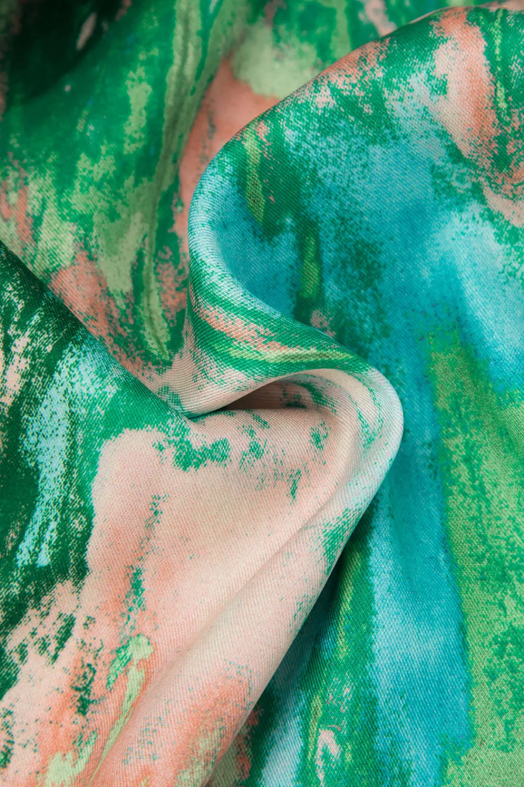 MICAS Pants-Marble Print High Waisted Full-length Straight Leg Pants