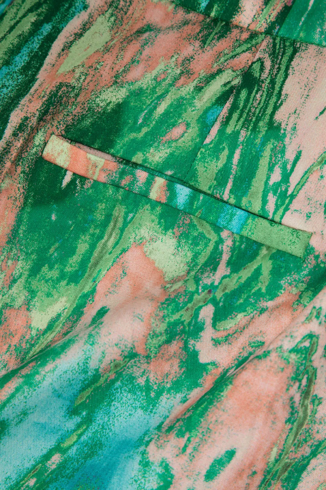 MICAS Pants-Marble Print High Waisted Full-length Straight Leg Pants