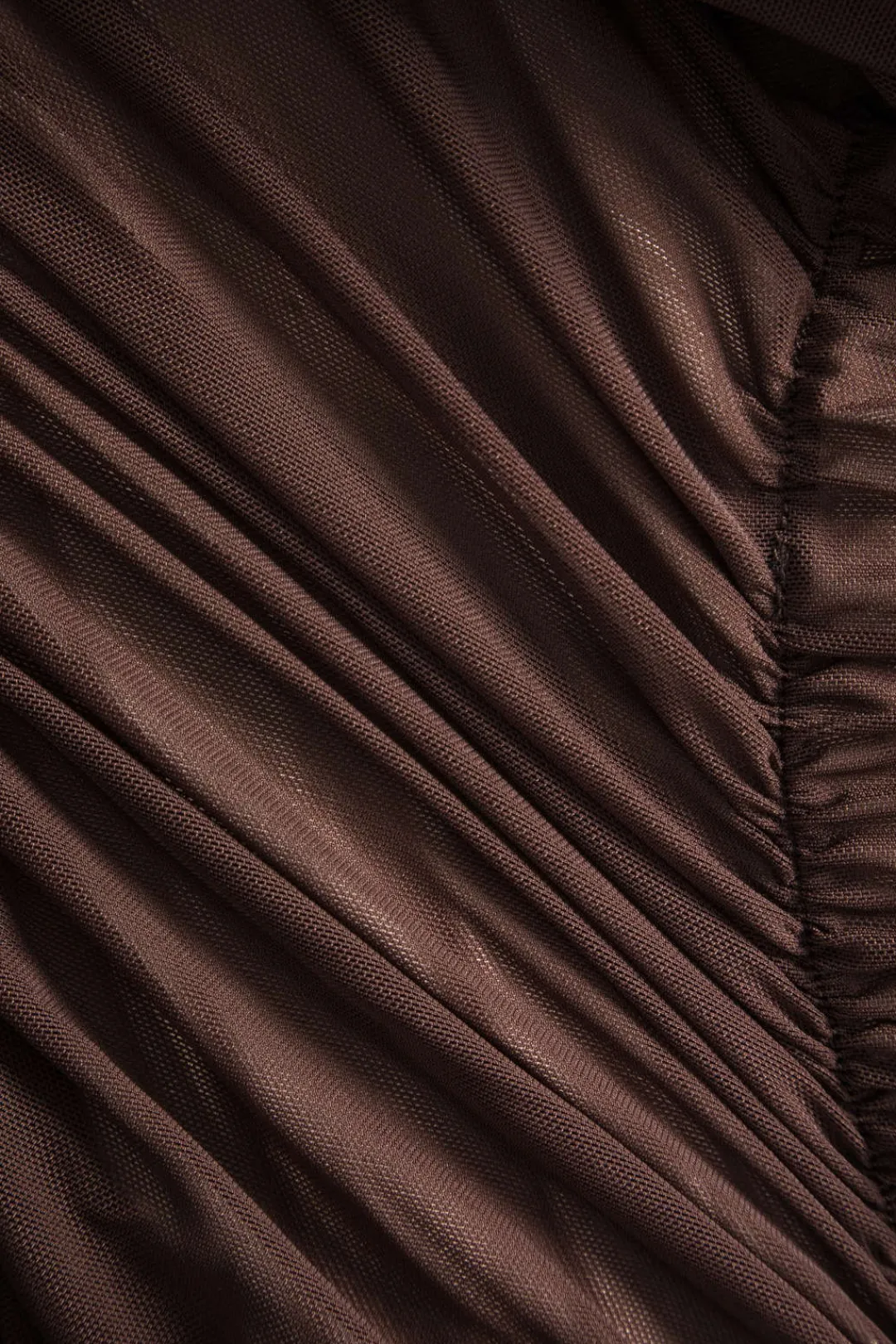 MICAS Long Sleeve Dresses|Mini Dresses-Mesh Backless Long Sleeve Mini Dress BROWN