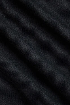 MICAS Long Sleeve Tops|Long Sleeves Tops-Mesh Patchwork Long-Sleeve Top BLACK