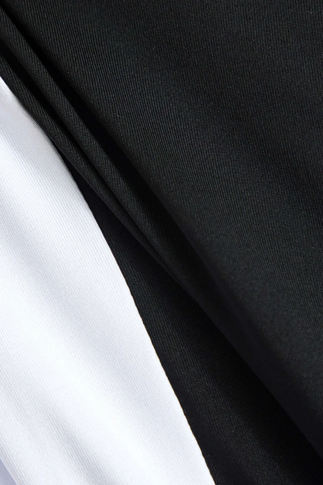 MICAS Long Sleeve Dresses|Midi Dresses-Metal Buckle One Shoulder Patchwork Long Sleeve Midi Dress Contrast Color