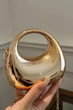 MICAS Bags|Accessories-Metal Chain Cross-Body Bag