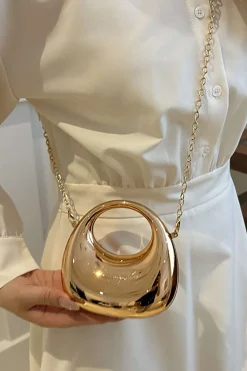 MICAS Bags|Accessories-Metal Chain Cross-Body Bag