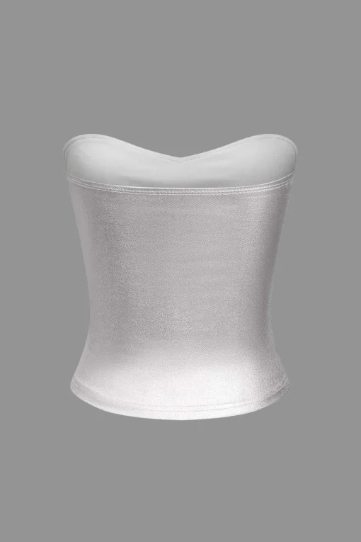 MICAS Tank Tops & Cami-Metallic Tube Top
